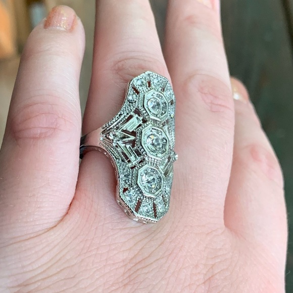 STERLING SILVER TRUE VITAGE STYLE RING - Picture 7 of 12